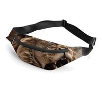 Angry Lion Fanny Packs with Zipper, Personalized Waist Bags with Multiple Pockets, Adjustable Sling Bag for Travel, Waterproof Belt Bag, Crossbody Bags for Unisex