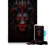 Angry Lion King 1000-piece Jigsaw Puzzles Brain Training Fun Tight Interlock No Gaps Bonding Activity for Loved Ones (38x52cm)