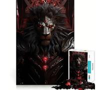 Angry Lion King Adults 1000 Pieces Puzzle Mental Fun Game Advanced Laser Cutting Tech Amusing Challenge for Waiting Time (50x75cm)