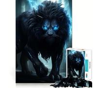 Angry Lion King Jigsaw Puzzle 1000 Recall Fun Play Advanced Laser Cutting Tech Holiday Indoor Entertainment Toy (50x75cm)