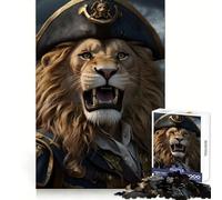 Angry Lion Pirates 1000 Piece Jigsaw Puzzles for Adults Teenagers Focus Training Quiet Recreation Fine Edges Joyful Xmas (38x26cm)