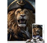 Angry Lion Pirates Jigsaw for Adults1000 Pieces Strengthen Mind Clarity And Sharpness Calm Serene Leisure Activity (38x26cm)