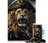 Angry Lion Pirates Jigsaw Puzzles 1000 Cognitive Skill Toy Smooth Burr Free Surface Relaxing Indoor Group Activity (38x26cm)