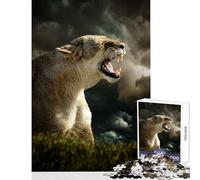 Angry Lion Teenagers Puzzles 1000 Piece Jigsaws Great Gifts for Games Birthday Present Educational Toy for Ages 14 And over (50x75cm)