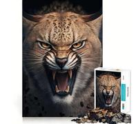 Angry Lynx 1000 Pieces Puzzles for Teenagers Mind Boost Fun High Accuracy Cutting Craft Calming Mental Break Activity (50x75cm)