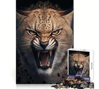 Angry Lynx Jigsaw for Teenagers 1000 Pieces Mind Exercise Soft Distraction Exact Cut (50x75cm)