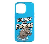Angry Manatee Not Fast But Furious Funny Case for iPhone 15 Pro Max
