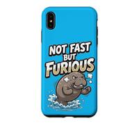 Angry Manatee Not Fast But Furious Funny Case for iPhone XS Max