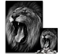 Angry Masai Lion Blackhead_157949b Jigsaw Puzzles for Adults, 1000 Piece Wooden Jigsaw Family Activity, DIY Home Decor, 300 PCS