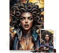 Angry Medusa Gorgon 1000 Piece Jigsaw Puzzle for Adults Logical Think Soft Distraction Seamless Lock Festive Present (50x75cm)