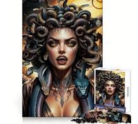 Angry Medusa Gorgon 1000-piece Jigsaw Puzzles Logical Skill Mindful Leisure Precise Join Thoughtful Gift (38x26cm)