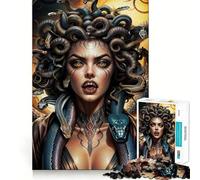 Angry Medusa Gorgon 1000 Pieces Puzzles for Teenagers Mind Boost Fun High Accuracy Cutting Craft Calming Mental Break Activity (38x26cm)