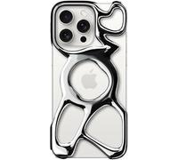Angry miao Emptiness Phone Case for iPhone 15 Pro Max (Only),MagSafe Compatible 22g Lightweight,Silver,Heat Dissipating Ample Protection
