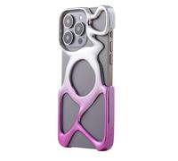 Angry miao Emptiness Phone Case for iPhone 15 Pro (Only),MagSafe Compatible 22g Lightweight,Silver Pink,Heat Dissipating Ample Protection