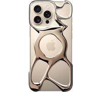 Angry miao Emptiness Phone Case for iPhone 16 Pro Max (Only),MagSafe Compatible 22g Lightweight,Heat Dissipating Ample Protection,(Desert Gold)