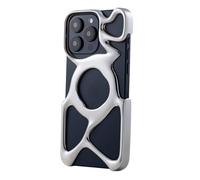 Angry Miao - iPhone 15 Pro Case, Compatible with MagSafe 22g Lightweight Matte Silver Heat Dissipation Wide Protection Matte Silver