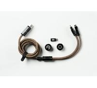 Angry miao Split Dual 8K Gaming Cable AM Edition (4.6ft), High-Speed Dual Connection, Low Latency, Compatible with USB Type-C Devices, Durable Mesh Silver-Plated Wire - Deepspace Titan