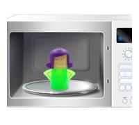 Angry Mom Microwave Cleaner - Steam Cleaning a Raw Stain with Vinegar and Water | Cartoon Cool Fridge Odor Remover for Home, Kitchen and Office