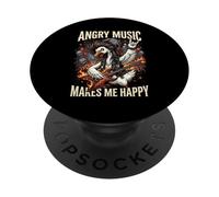 Angry Music Make Me Happy Chaos Punk Goose Metalhead PopSockets Adhesive PopGrip