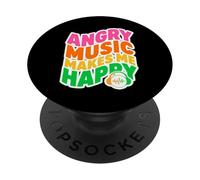 Angry Music Makes Me Happy Passionate Rock Music Lovers PopSockets Adhesive PopGrip