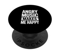 ANGRY MUSIC MAKES ME HAPPY PopSockets Adhesive PopGrip