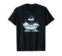 Angry Ninja with Bathtube and Funny Bubbles Costume T-Shirt