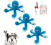 Angry Octopus Dog Toy, Interactive Plush Octopus Dog Toy, Squeaky & Food-Dispensing, Tough Chew for Tug Training and Boredom Relief, Ideal for Indoor/Outdoor Play (3pcs)