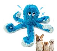 Angry Octopus Dog Toy,Tough Dog Toys with Squeaker & Food-Dispensing Tentacles,Interactive Dog Toy Octopus,Soft Bite Resistant Chew Toy,Squeaky Moving Tug of War Doggie Toy for Small & Medium Dogs