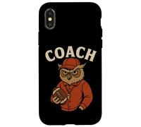 Angry Owl Coach Sports Strategy Retro Graphic Case for iPhone X/XS