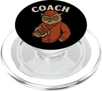 Angry Owl Coach Sports Strategy Retro Graphic PopSockets PopGrip for MagSafe
