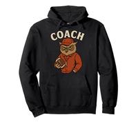 Angry Owl Coach Sports Strategy Retro Graphic Pullover Hoodie