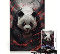 Angry Panda God with Red Eyes 1000 Teenager Pieces Jigsaw Puzzle Boost Memory Happy Idle Time Quality Cut Chic Xmas Gift (38x26cm)