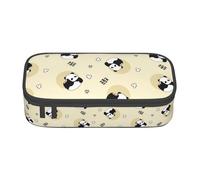 Angry Panda Large-Capacity Organized Pencil Case With Full-Print Design â€“ Durable Oxford Fabric Stationery Pouch Featuring Smart Multi-Zone Layout, Mesh Pocket, Adjustable Divider & 4 Pen Slots