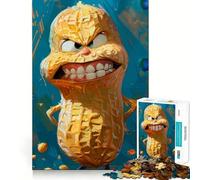 Angry Peanut Cartoon 1000 Piece Jigsaw Puzzles Mind Challenge Toy High Precision Die Cut Amusing Challenge for Waiting Time (38x52cm)