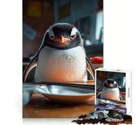 Angry Penguin at The Table Jigsaw for Teenagers 1000 Pieces Mind Exercise Soft Distraction Exact Cut (38x52cm)