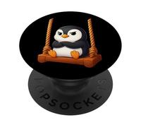 Angry Penguin Cartoon Swing Playground Fun PopSockets Adhesive PopGrip