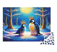 Angry Penguin in Cosmic Scene Jigsaw Puzzles Puzzle for Adults Kids. 1000 Pieces Whimsical Challenge Toy Educational Games Home Decoration for Educational Games Gifts 70x50cm/1000pcs
