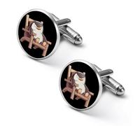 Angry Pingu Shirt Cufflinks For Men Cuff Links Gifts Wedding Business Groom 2.0cm