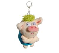 Angry Plush Pig Pendant: Cute Plush Keychain With Compact Size And Detailed Workmanship, Playful Animal Figure For Individual Decoration Of Bags, Daily Accessories