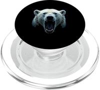 Angry Polar Bear Head Roaring Wild Animal Arctic Art PopSockets PopGrip for MagSafe