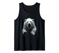 Angry Polar Bear Head Roaring Wild Animal Arctic Art Tank Top