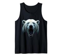 Angry Polar Bear Head Roaring Wild Animal Arctic Art Tank Top
