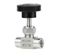 Angry Pony Hydraulic Flow Control Valve,Female 1/8 NPT Valve for Water,Oil | for Gas/Steam,Stainless Steel Needle Valve,Gear Handle,Standard Thread,Fine Flow Control,Tight Connection,Easy Install,900PSI