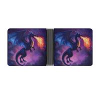 Angry Purple Dragon Custom Bifold Wallet for Men Women