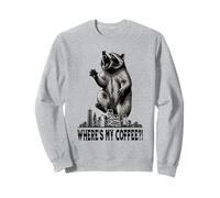 Angry Raccoon yelling "Where's My Coffee?!" Sweatshirt