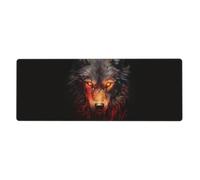 Angry Red Wolf Mouse pad, Extended Desktop pad, Suitable for Office, e-Sports and Gaming Mouse Pads.