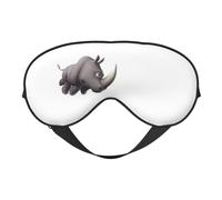 Angry Rhino Night Mask Soft Reversible Eye Cover Adjustable Strap Light Blocking Comfortable Rest