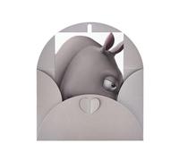 angry rhino Print Adorable Blank Cards& Envelopes,Unique Designs Perfect for Festivals, Invitations