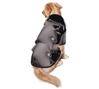 Angry Rhino Print Dog Hoodie Pet Sweatshirt, Warm, Soft And Breathable Hooded Clothes For Medium To Large Dogs, Easy-To-Wear Design, For Winter And Fall