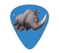 Angry Rhino Print Guitar Picks 12 Pcs for Electric Guitar Ukulele Accessories for Girls